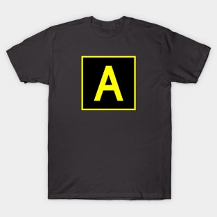 A - Alpha - FAA taxiway sign, phonetic alphabet T-Shirt